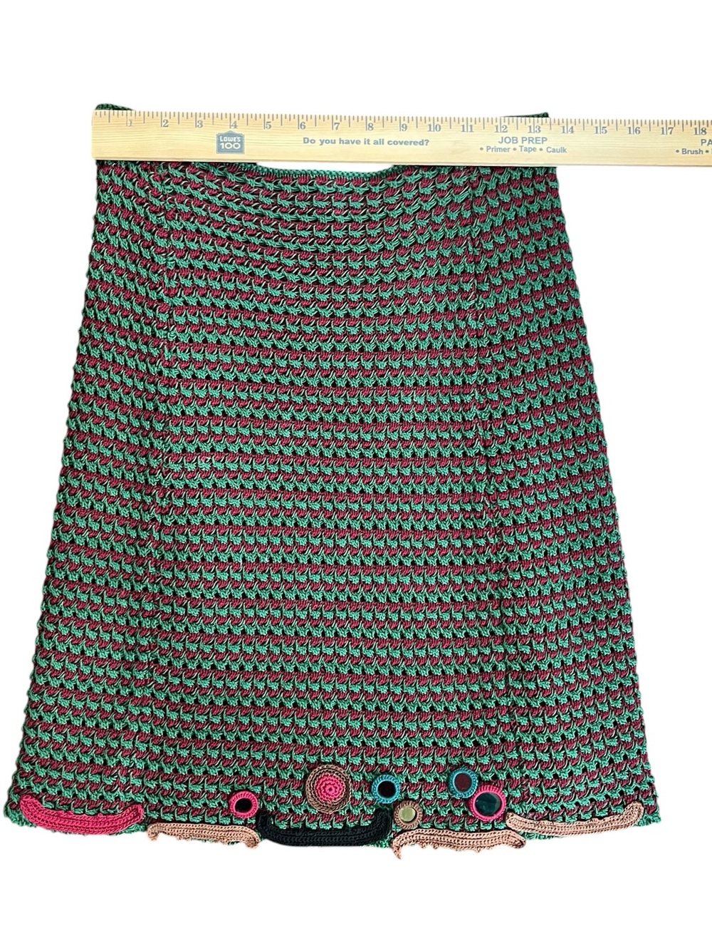 Prada SS2005 Runway Crochet Mirror Knit Skirt IT40 Archive Miuccia Prada - Picture 7 of 14